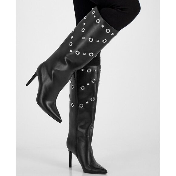 I.N.C. International Concepts Womens Saiqa Grommet Boots Black Size 7M NIB - Picture 2 of 4